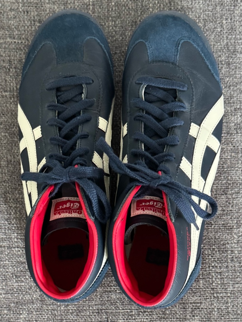 Onitsuka Tiger Mexico Mid Runner — Navy/White/Red, Men’s 11, NWOT - Picture 3 of 9